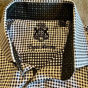 Black and white gingham dress shirt